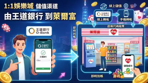 1:1娛樂城嘅儲值渠道:由王道銀行到萊爾富