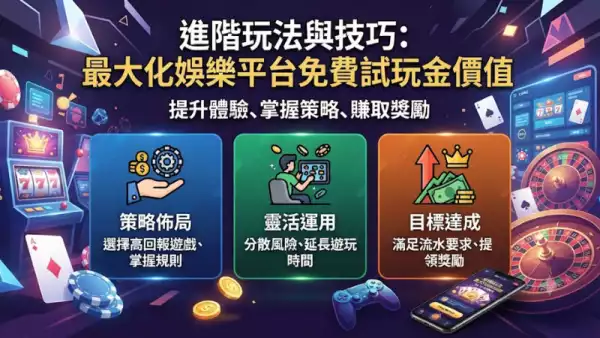 進階玩法與技巧:最大化娛樂平台免費試玩金價值