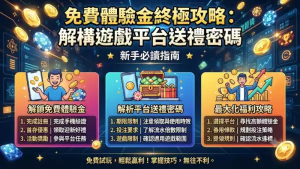 免費體驗金終極攻略:解構遊戲平台送禮密碼