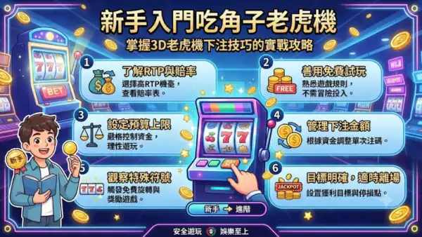 新手入門吃角子老虎機：掌握3D老虎機下注技巧的實戰攻略