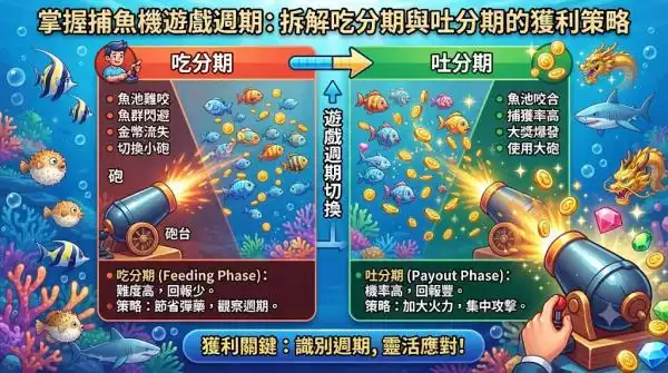 掌握捕魚機遊戲週期:拆解吃分期與吐分期的獲利策略