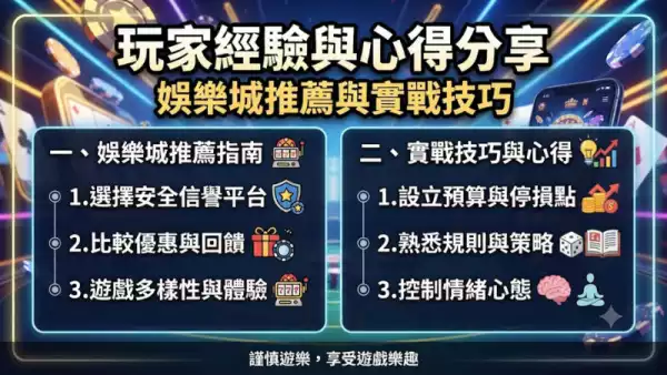 玩家經驗與心得分享：娛樂城推薦與實戰技巧