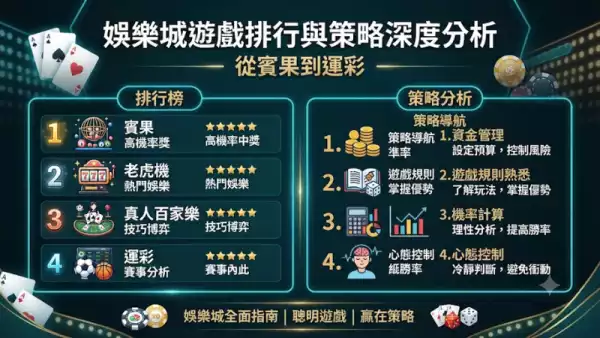 娛樂城遊戲排行與策略深度分析：從賓果到運彩