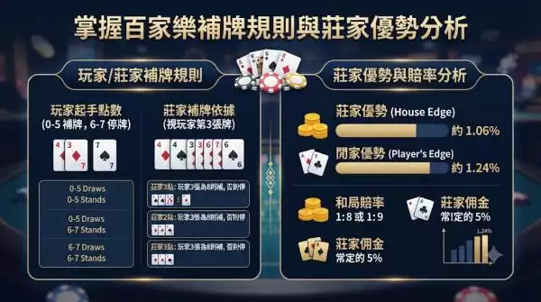 掌握百家樂補牌規則與莊家優勢分析