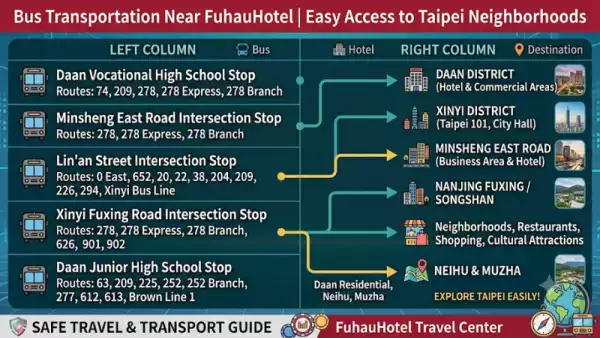 Bus Transportation Near FuhauHotel|Easy Access to Taipei Neighborhoods